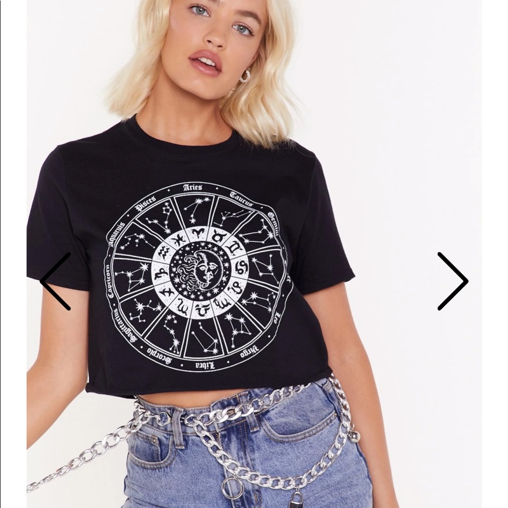 SOLD OUT Nasty gal astrology crop top tee